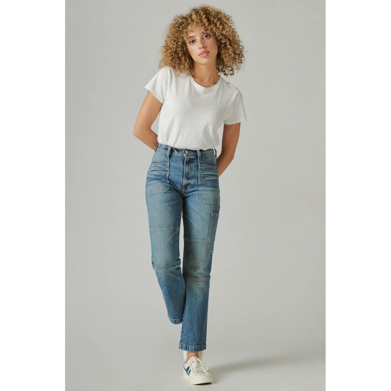 Lucky Brand High Rise Surplus Straight Light Wash Denim Jean Womens Size 12